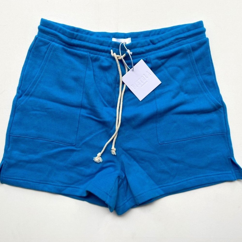 Pistola Cori Boxy Drawstring Shorts Malibu Blue